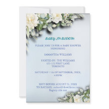 Baby in Bloom Bloemen Baby Shower Uitnodiging