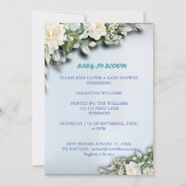 Baby in Bloom Bloemen Baby Shower Uitnodiging