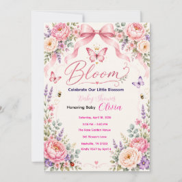 Baby in Bloom Bloemen Baby Shower Uitnodiging