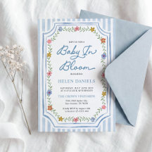 Baby in Bloom Bloemen Baby Shower Uitnodiging