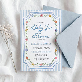 Baby in Bloom Bloemen Baby Shower Uitnodiging
