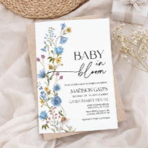 Baby in Bloom Bloemen Baby Shower Uitnodiging