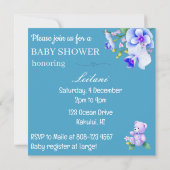 Baby in Bloom Bloemen baby shower voor een jongen Kaart (Achterkant)