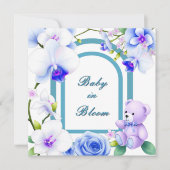Baby in Bloom Bloemen baby shower voor een jongen Kaart (Voorkant)