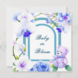 Baby in Bloom Bloemen baby shower voor een jongen Kaart