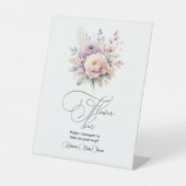 Baby in Bloom Bloemen Boeket Reclamebord Met Voetstuk (Voorkant)