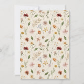 Baby in Bloom Bloemen Boho Baby shower Uitnodiging (Achterkant)