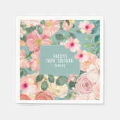 Baby in Bloom Bloemen Boho Chique Meisje baby show Servet (Voorkant)