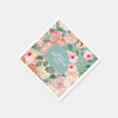 Baby in Bloom Bloemen Boho Chique Meisje baby show Servet (Hoek)