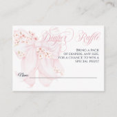 Baby in Bloom Bloemen Bow Spring Girl Baby shower Informatiekaartje (Voorkant)