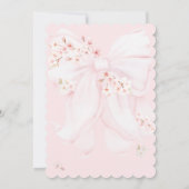 Baby in Bloom Bloemen Bow Spring Girl Baby shower Kaart (Achterkant)