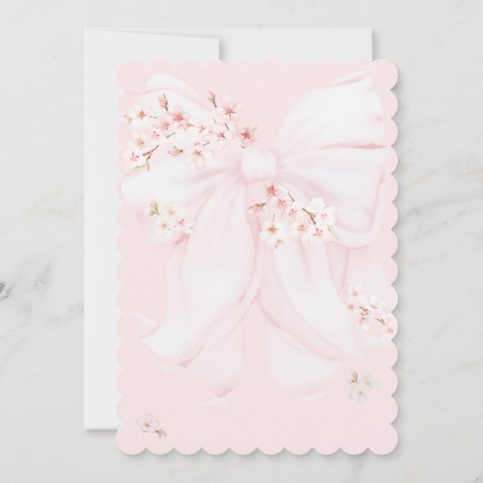 Baby in Bloom Bloemen Bow Spring Girl Baby shower Kaart (Achterkant)