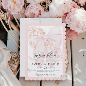Baby in Bloom Bloemen Bow Spring Girl Baby shower Kaart