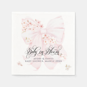 Baby in Bloom Bloemen Bow Spring Girl Baby shower Servet