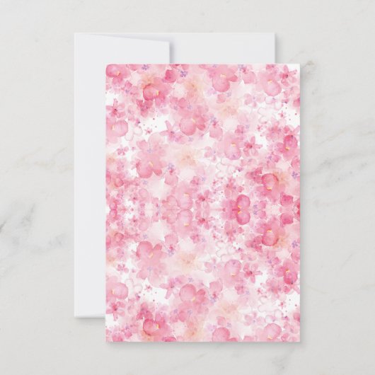 Baby in Bloom Bloemen Cherry Blossom Dank u Kaart (Achterkant)