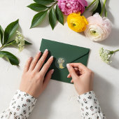 Baby in Bloom Bloemen Gele Regenlaars Dank u Ronde Sticker