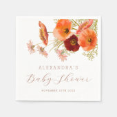 Baby in Bloom Bloemen Herfst Baby shower Custom Servet (Voorkant)