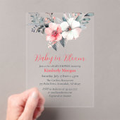 Baby in Bloom, Bloemen, Jongen of Meisje Baby show Acryl Uitnodigingen (Insitu (Draagbaar))
