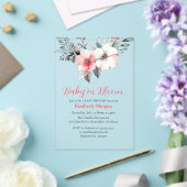 Baby in Bloom, Bloemen, Jongen of Meisje Baby show Acryl Uitnodigingen (Insitu (Huwelijk))