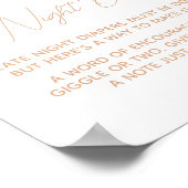 Baby in Bloom Bloemen Late Night Luier Poster (Hoek)