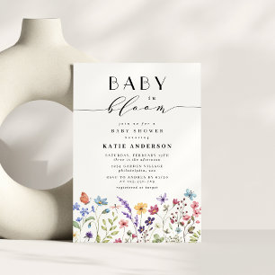 Baby in Bloom Bloemen Lente Zomer Baby shower Kaart