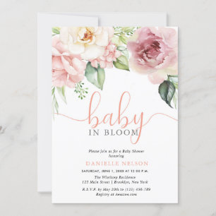 Baby in Bloom Bloemen Meisje Baby shower Kaart