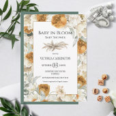 Baby in Bloom Bloemen Neutraal Baby shower Bruilof Kaart