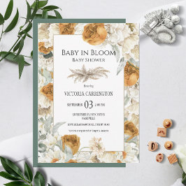 Baby in Bloom Bloemen Neutraal Baby shower Bruilof Kaart