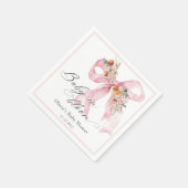 Baby in Bloom Bloemen Roze Bow Baby shower Servet (Hoek)