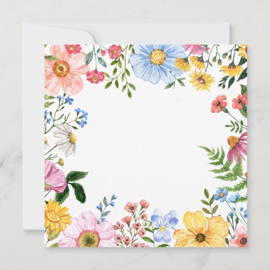 Baby in Bloom | Bloemen Schattigee Lente Zomerdouc Bedankkaart (Achterkant)