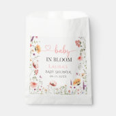 Baby in Bloom Bloemen Wildflower Baby shower Bedankzakje (Voorkant)