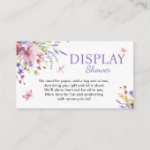 BABY IN BLOOM BLOEMEN WILDFLOWERS DISPLAY DOUCHE INFORMATIEKAARTJE (Voorkant)
