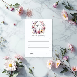 Baby in Bloom Bloemen Woorden van Wijsheid Mom-to- Advieskaart