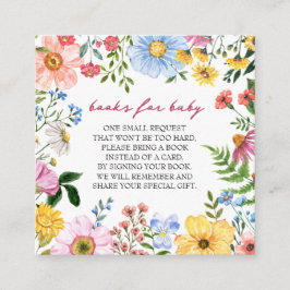 Baby in Bloom | Bloemenboeken voor Baby shower Informatiekaartje