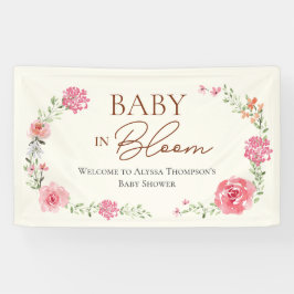 Baby In Bloom Bloemenmeisje Baby Shower Spandoek
