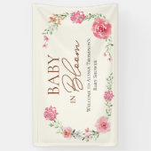 Baby In Bloom Bloemenmeisje Baby Shower Spandoek (Verticaal)