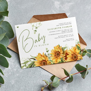 Baby in bloom bloemenneutraal geslachtsneutraal ba kaart