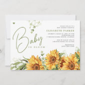 Baby in bloom bloemenneutraal geslachtsneutraal ba kaart (Voorkant)