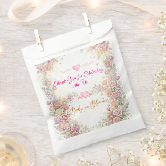 Baby in Bloom Bloemige Baby Shower Favor Zak Bedankzakje