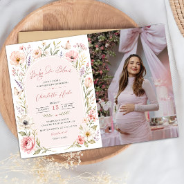 Baby In Bloom Bloemige Baby Shower Foto Kaart