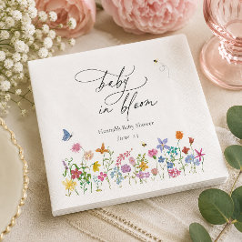 Baby in Bloom Bloemige Baby Shower Servetten