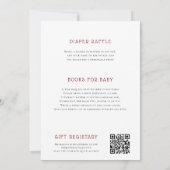 Baby in Bloom Bloemige babyshower uitnodiging (Achterkant)