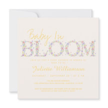Baby In Bloom Bloemige Vlinder Baby Shower Uitnodi
