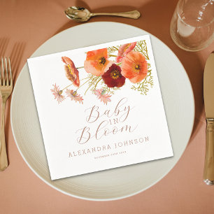 Baby in Bloom Bloemrijke Baby Shower in de Herfst Servet