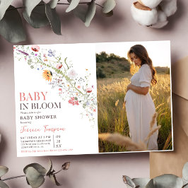 Baby In Bloom Bloemrijke Lente Baby Shower Foto Kaart