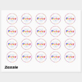 Baby in Bloom Blue Baby shower Ronde Sticker (Vel)