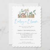 Baby in Bloom Blue Boho Toys Boy Shower Kaart (Voorkant)