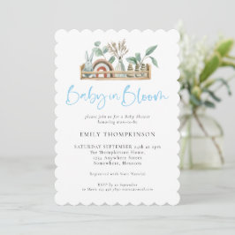 Baby in Bloom Blue Boho Toys Boy Shower Kaart