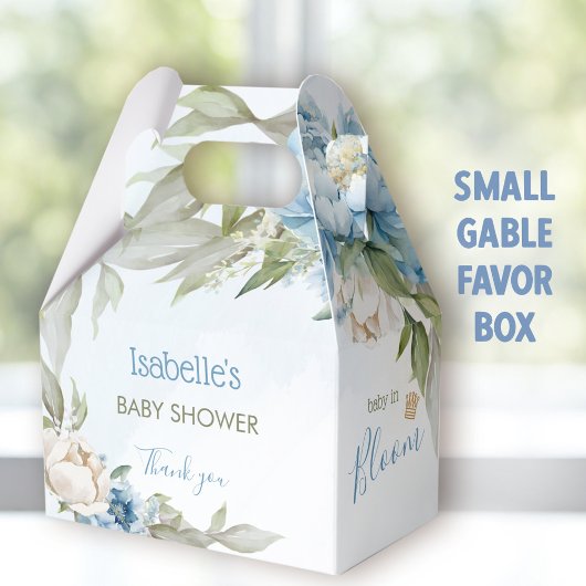 Baby in Bloom Blue Boy Baby shower Gable Bedankdoosjes