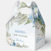 Baby in Bloom Blue Boy Baby shower grote gevel Bedankdoosjes (Voorkant)